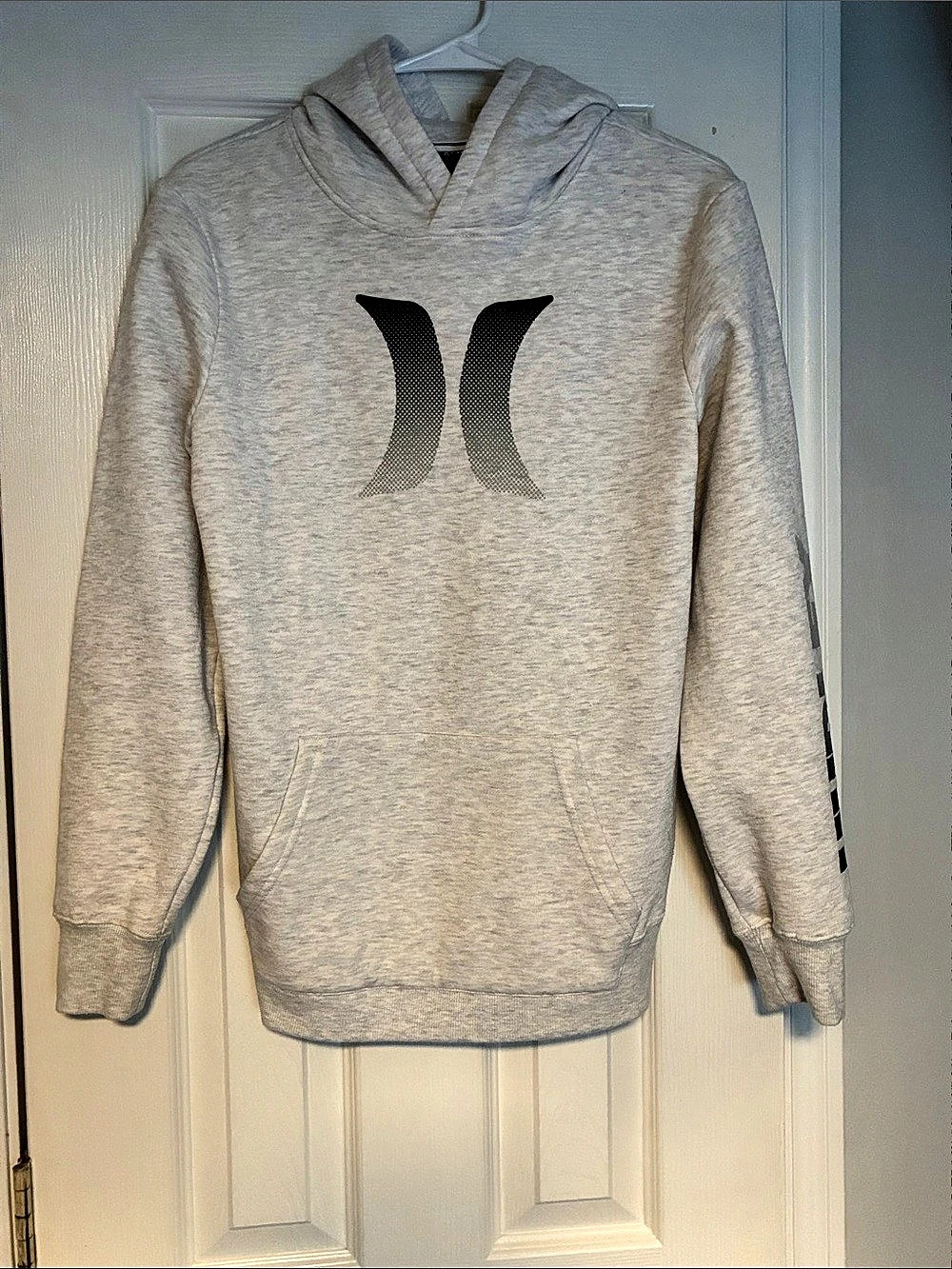Hurley Boys Icon Pullover Fleece Hoodie Gray XL